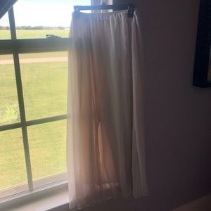 Flowy cream maxi skirt